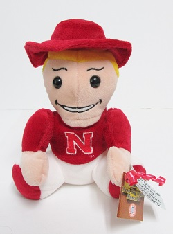 Herbie Husker, University of Nebraska<BR><B>VINTAGE</B> Plush Mascot <B>(NOS)</B><br>(Click on picture for description)